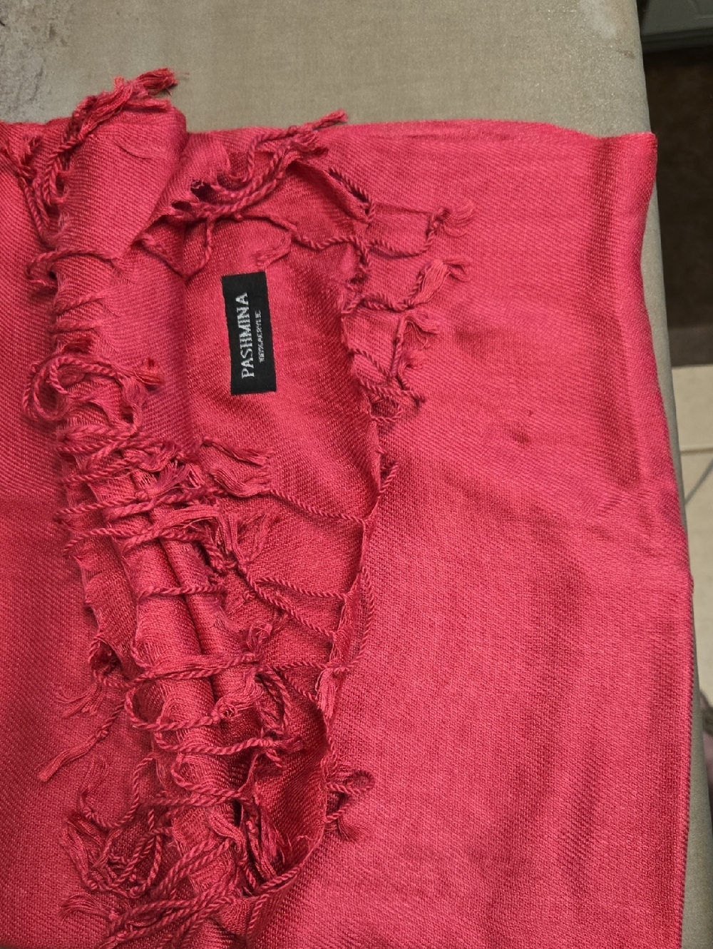 PASHMINA Soft Fringed Scarf - Pink